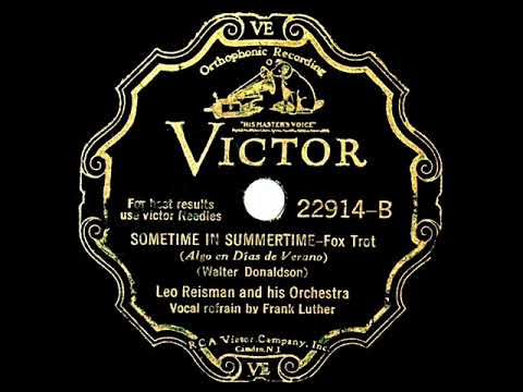 1932 Leo Reisman - Sometime In Summertime (Frank Luther, vocal)
