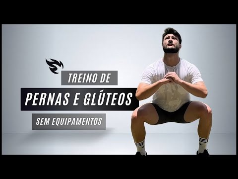Treino de pernas e gluteos em casa sem equipamento - Hipertrofia e definição (intenso)