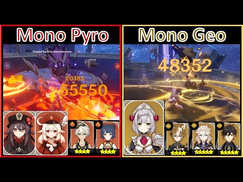 Mono Pyro and Mono Geo [Abyss 2.3 Fl12] Mono Team Buff