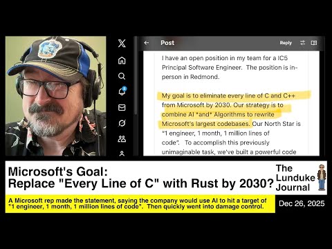 Microsoft's Goal: Replace "Every Line of C" with Rust by 2030?