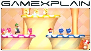 New Super Mario Bros. U - Toad House's Baby Yoshi Game in Soda Jungle (Gameplay Footage)