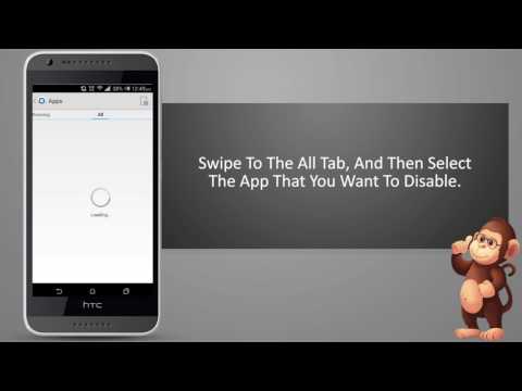 HTC HOW TO Disable an app on  smart phones user guide support