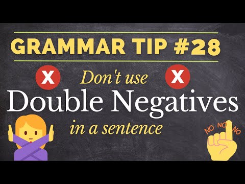 Avoid Double Negatives || Grammar Tip #28 ||