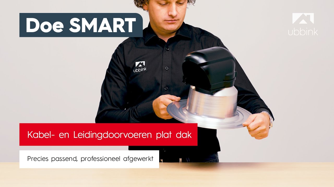 Kabel- en Leidingdoorvoeren plat dak - precies passend, professioneel afgewerkt