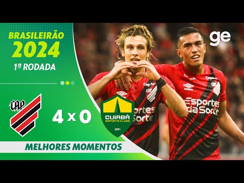 Gols e lances de Athletico Paranaense x Cuiabá