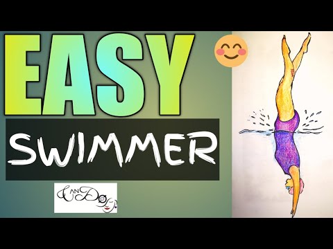 How To Draw A Swimmer Step By Step For Beginners |...