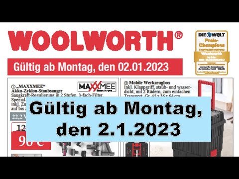 WOOLWORTH / Gültig ab Montag, den 02.01.2023