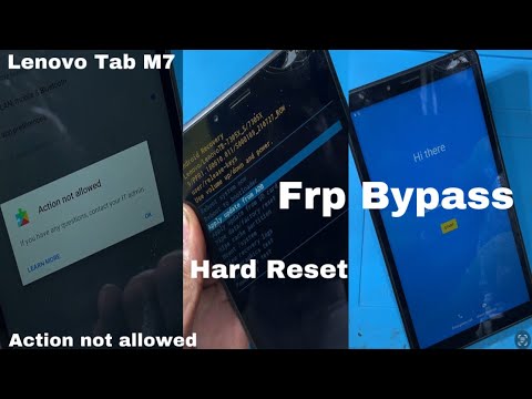 Lenovo Tab M7 (TB-7305X) Action Not Allowed Hard Reset Frp Bypass Without Pc 100% Solution