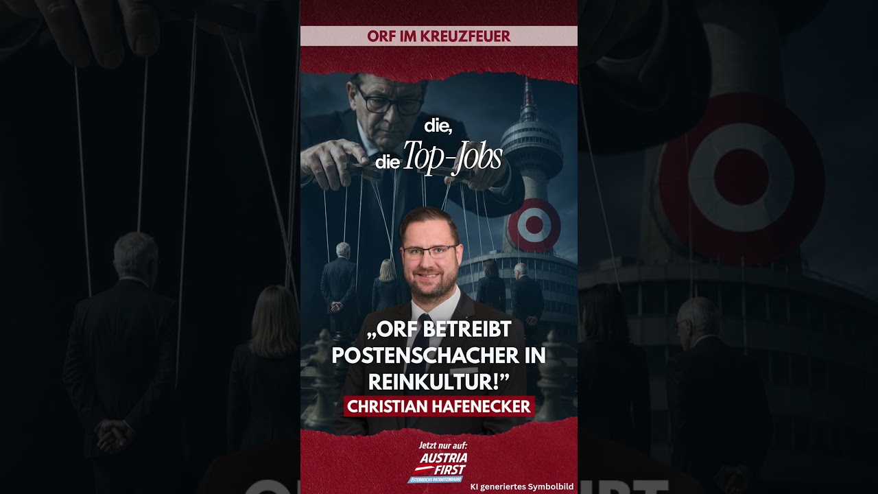 Der ORF betreibt Postenschacher in Reinkultur! - Christian Hafenecker