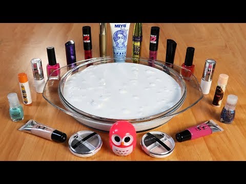 Mixing Makeup Into Glossy Slime ! SLIME SMOOTHIE ! SATISFYING SLIME VIDEO ! Part 6 Video