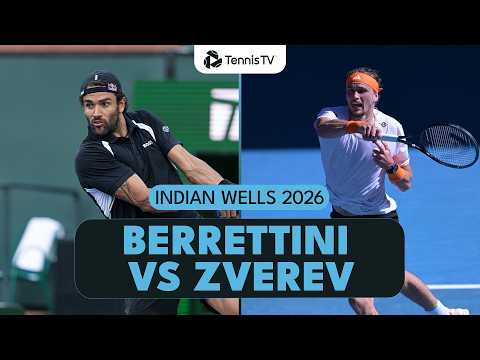 Matteo Berrettini vs Alexander Zverev Match Highlights | Indian Wells 2026