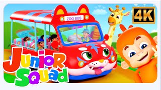 Wheels on the Bus Going to the Zoo, Vehicle Songs and Nursery Rhymes for Kids