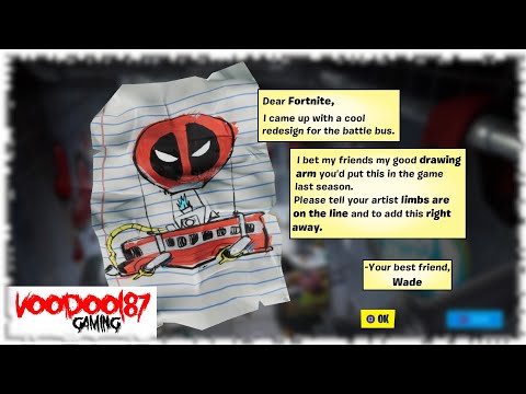 Fortnite - Find Deadpool's letter to Epic Games