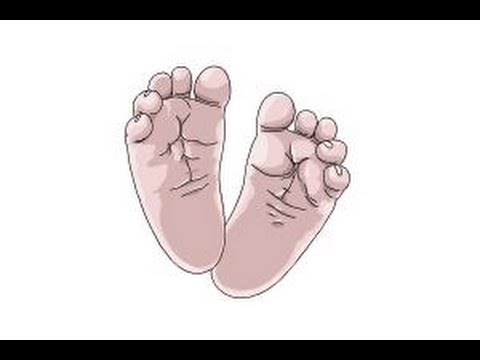 How to draw baby feet - YouTube