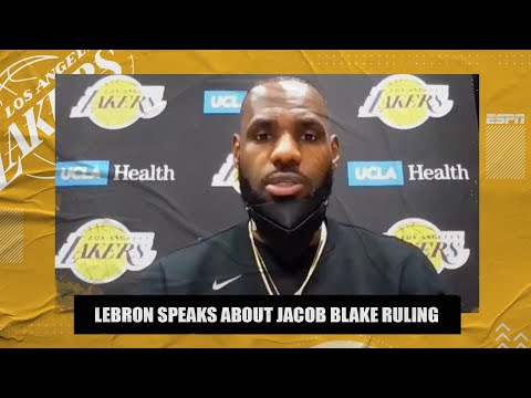 勒布朗-詹姆斯迴應雅各布-布雷克槍擊案未被起訴｜NBA on ESPN (LeBron James reacts to no charges filed in Jacob Blake shooting | NBA on ESPN)