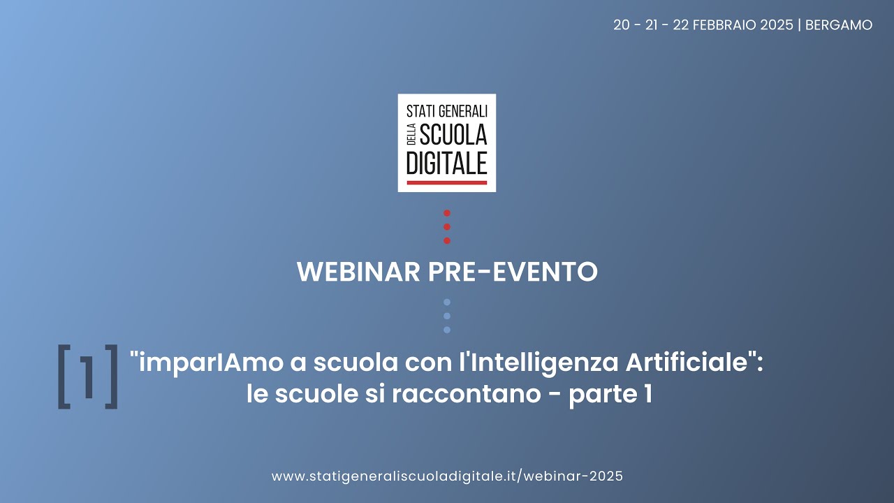 [1] imparIAmo a scuola con l'Intelligenza Artificiale: le scuole si raccontano | parte 1