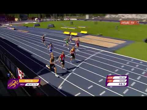 EUROPEAN ATHLETICS U23 CHAMPIONSHIPS 2019 - 400m qualification 3/4 - Jovan Stojoski 47.68s
