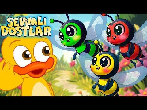 Arı Vız Vız ile Renkleri Öğrenelim🌈 (YENİ🐝) Sevimli Dostlar Bebek ve Çocuk Şarkıları