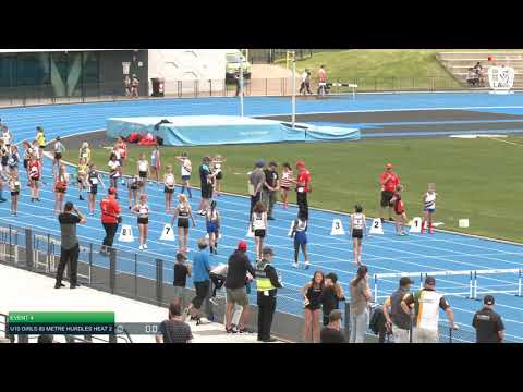 U10 Girls 60m Hurdles Heat 2: 2021 State Combined Events Championships // LAVicTV