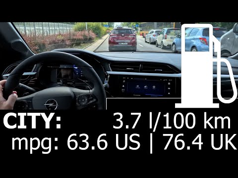 Opel Corsa 1.2 Hybrid: CITY fuel consumption economy real test mpg traffic jam HEV Vauxhall 48V