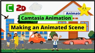 Camtasia 2d Animation Tutorial - How to Make a Custom Animation Scene