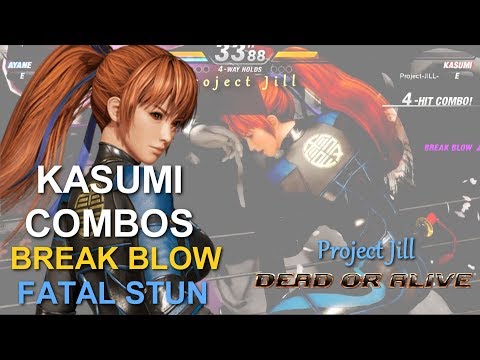 DEAD OR ALIVE 6 Kasumi Combos, Counter Throw Combos - Critical Stun Hit IS BACK! - Project-JILL-
