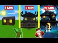 MONSTER HOUSE Build Battle In Minecraft NOOB VS PRO CHALLENGE Maizen Mizen Mazien Parody