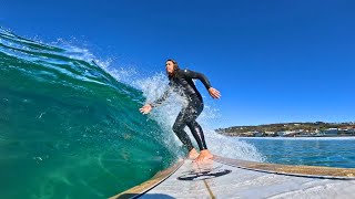 Surfing a Beautiful Winter Day on Da Foamie: La Jolla, CA