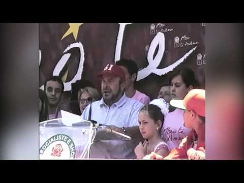 Fatos Nano miting në Përrenjas dhe Pogradec, prezanton kandidatët e PS - (12 Qershor 2005)