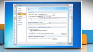 Excel 2007: Manage Auto Recover settings : Windows® 7