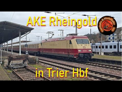 AKE Rheingold und Ellok 101 001-6 in Trier Hbf