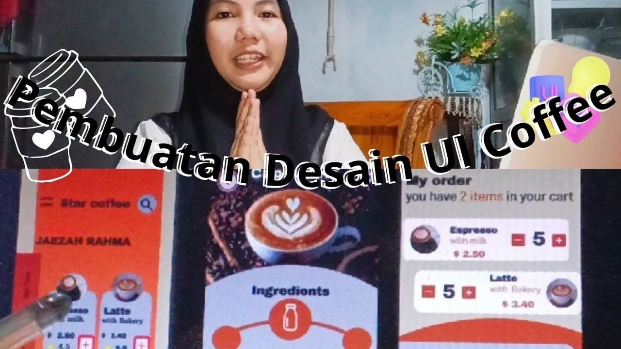 Pembuatan Coffee App UI Design | komputer grafis ☕☕📋📋