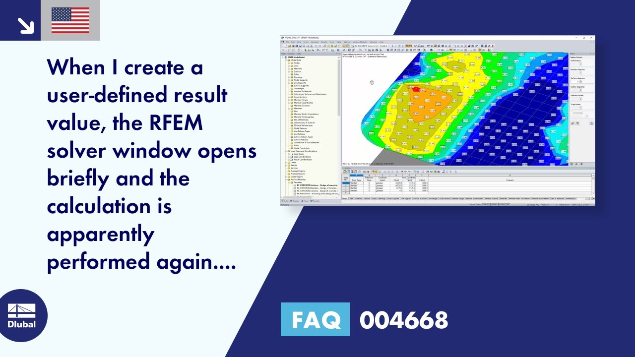 FAQ 004668 | When I create a user-defined result value, the RFEM solver window opens briefly ...