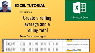 Rolling average and totals in Microsoft Excel.  Rolling average