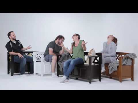 Amherst Rustic Entryway Storage Bench Video 1