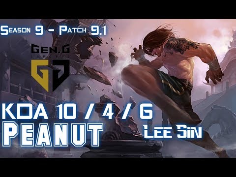 Gen Peanut LEE SIN vs NIDALEE Jungle - Patch 9.1 KR Ranked