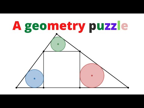 Three Circles and a Square | A Sangaku Puzzle