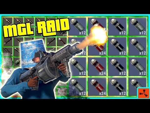 Rust GRENADE LAUNCHER RAiD - Raiding a RICH BASE + Oil Rig Fight (Rust Modded Server PvP)