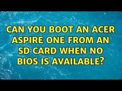 Can you boot an Acer Aspire One from an SD card when no BIOS is available?
