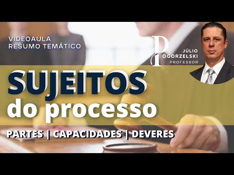 SUJEITOS DO PROCESSO - partes, capacidades e deveres.