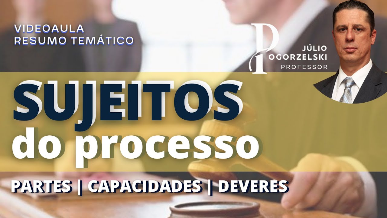 SUJEITOS DO PROCESSO - partes, capacidades e deveres.