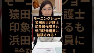 モーニングショー出演の弁護士が浜田聡元参議院議員に論破される！ #モーニングショー #猿田佐世 #浜田聡