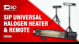 SIP Universal Halogen Infrared Patio Heater with Control 230v video thumbnail