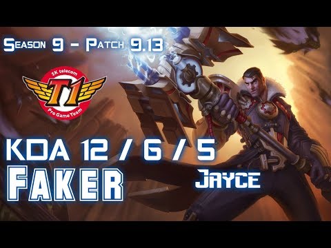 SKT T1 Faker JAYCE vs VLADIMIR Mid - Patch 9.13 KR Ranked