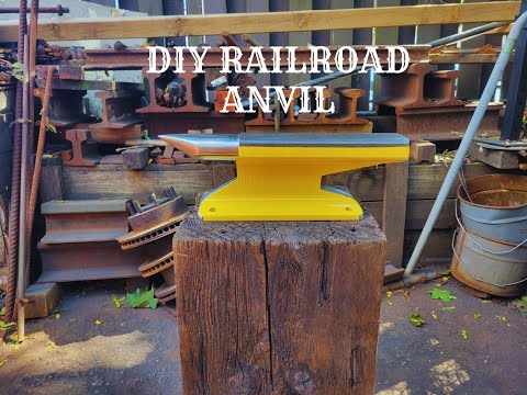 I turn a Railroad Track into an Anvil! Simple & Easy DIY - Homemade Anvil - Railroaders Edition