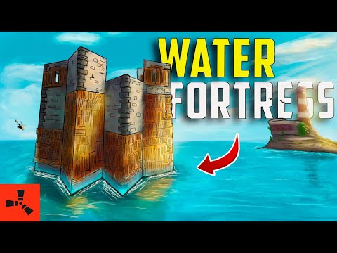 I Built an OP water fortress as a solo in rust...