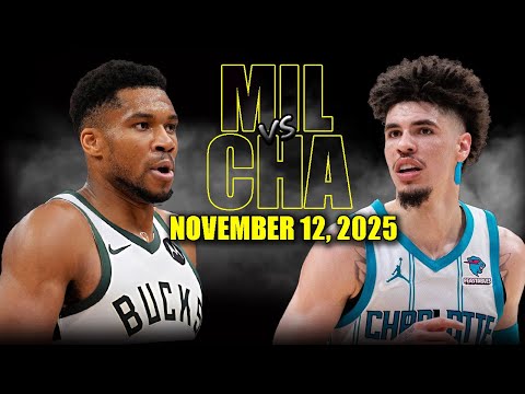 Milwaukee Bucks vs Charlotte Hornets Full Game Highlights - November 12, 2025 | NBA Season