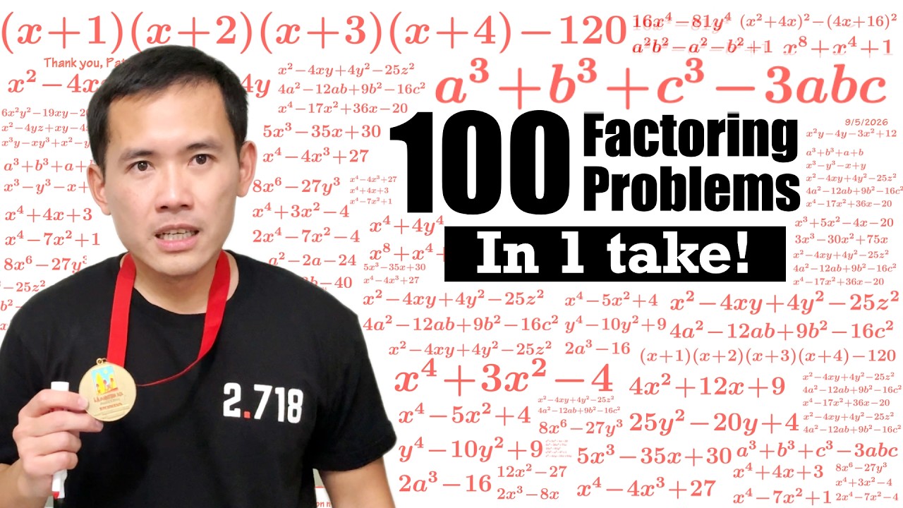 Factoring 100 Polynomials In One Take!
