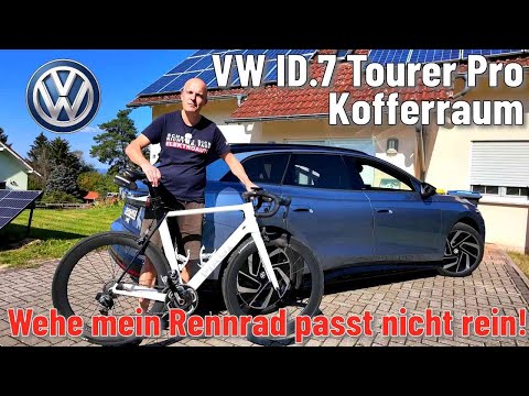 Wehe mein Rennrad passt nicht rein: VW ID.7 Tourer Pro Kofferraum-Test!