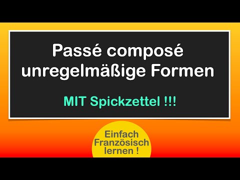 Passé composé mit avoir - unregelmäßige Formen #französischlernen
